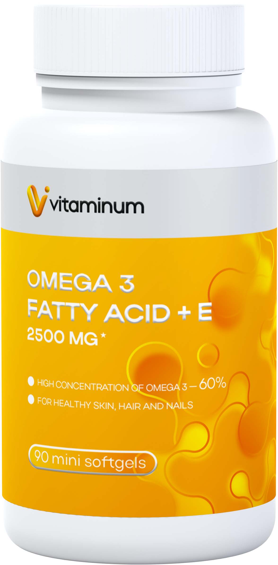  Vitaminum ОМЕГА 3 60% + витамин Е (2500 MG*) 90 капсул 700 мг   в Владивостоке
